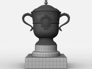 roland garros womens trophy 3D Model