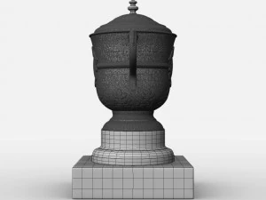 roland garros womens trophy 3D Model