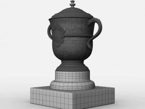 roland garros womens trophy 3D Model