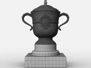 roland garros womens trophy 3D Model