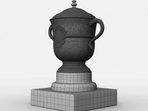 roland garros womens trophy 3D Model