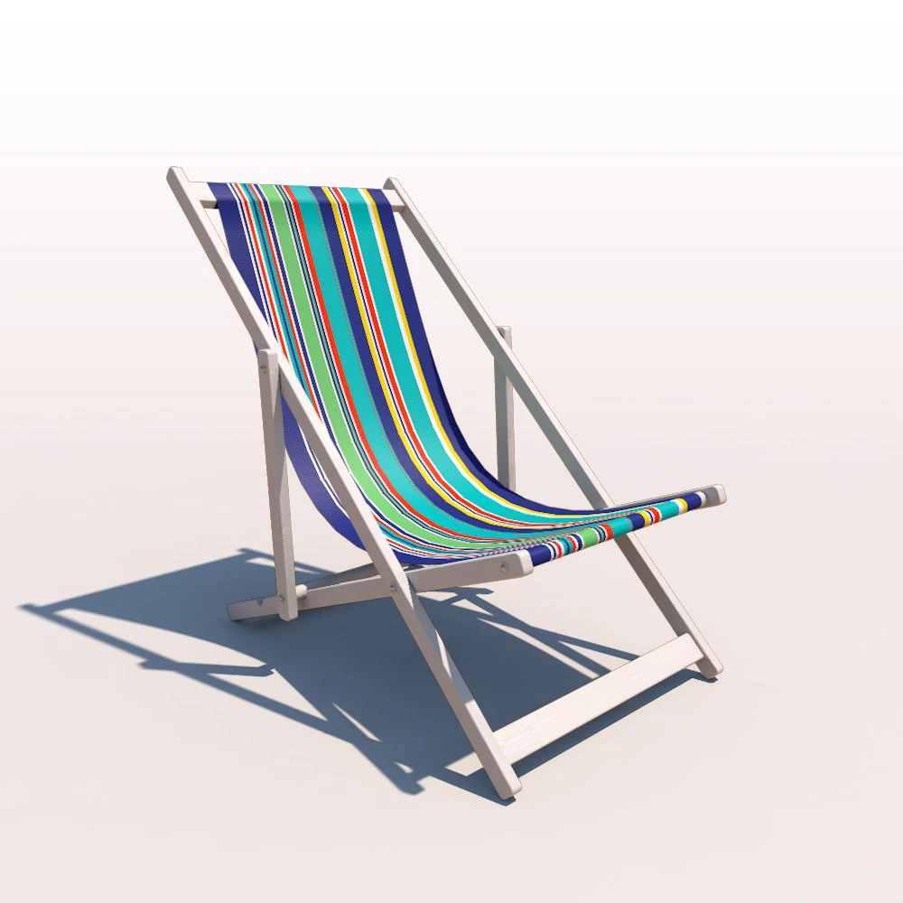 deck chair - contemporary 3D Model .c4d .max .obj .3ds .fbx .stl .blend 