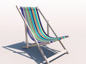 deck chair - contemporary Model 3D