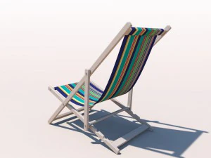 deck chair - contemporary 3D Model