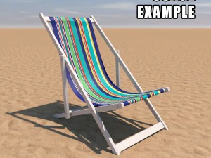 deck chair - contemporary 3D Model