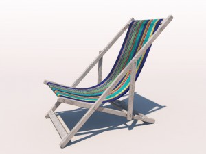 deck chair - contemporary - weathered 3D 모델