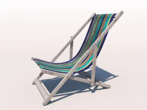 deck chair - contemporary - weathered 3D Model