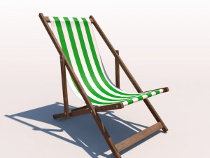 deck chair - green 3Dモデル