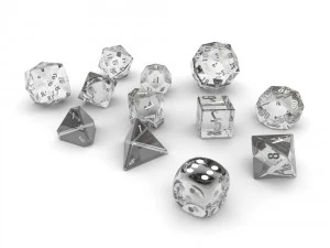 набір кубиків багатогранної форми - скло 3D Модель