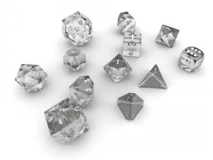 polyhedral dice set - glass 3D Model