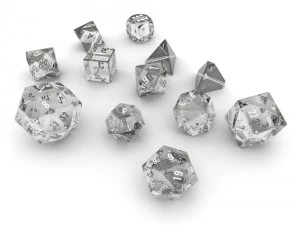 polyhedral dice set - glass 3D Model