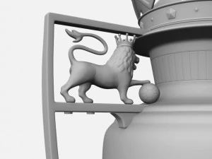 premier league cup trophy 3D Model