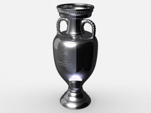 uefa euro league cup trophy Modello 3D