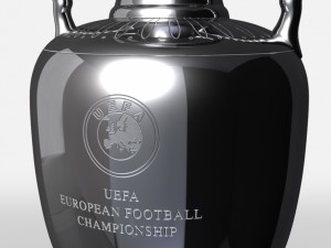 uefa euro league cup trophy Modello 3D