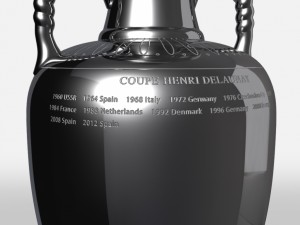 uefa euro league cup trophy Modello 3D