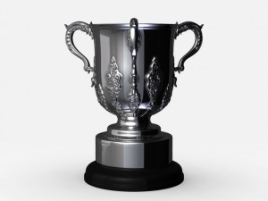 league cup trophy Modello 3D