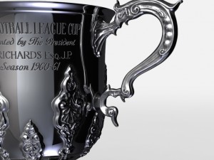 league cup trophy Modello 3D