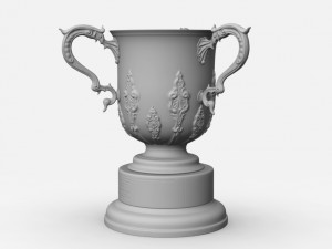 league cup trophy Modello 3D