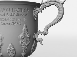 league cup trophy Modello 3D