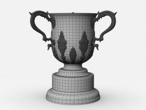 league cup trophy Modello 3D