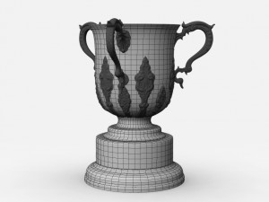 league cup trophy Modello 3D