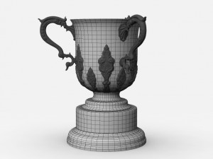 league cup trophy Modello 3D