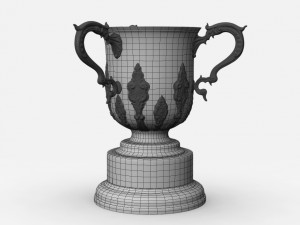 league cup trophy Modello 3D