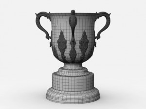 league cup trophy Modello 3D