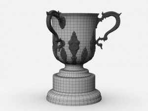 league cup trophy Modello 3D