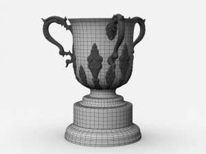league cup trophy 3D Model