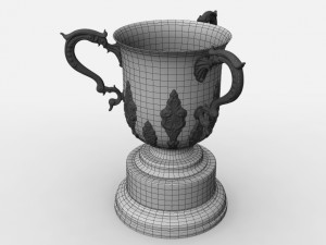 league cup trophy Modello 3D
