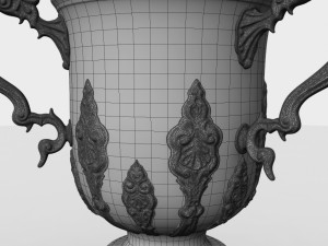 league cup trophy Modello 3D