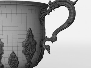 league cup trophy Modello 3D