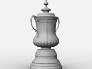 fa cup trophy Modello 3D