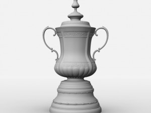 fa cup trophy Modello 3D
