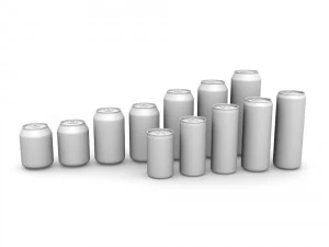 drinks cans - complete set 3D Model