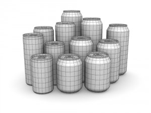 drinks cans - complete set 3D Модель