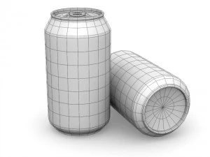 drinks cans - standard set 3D Model