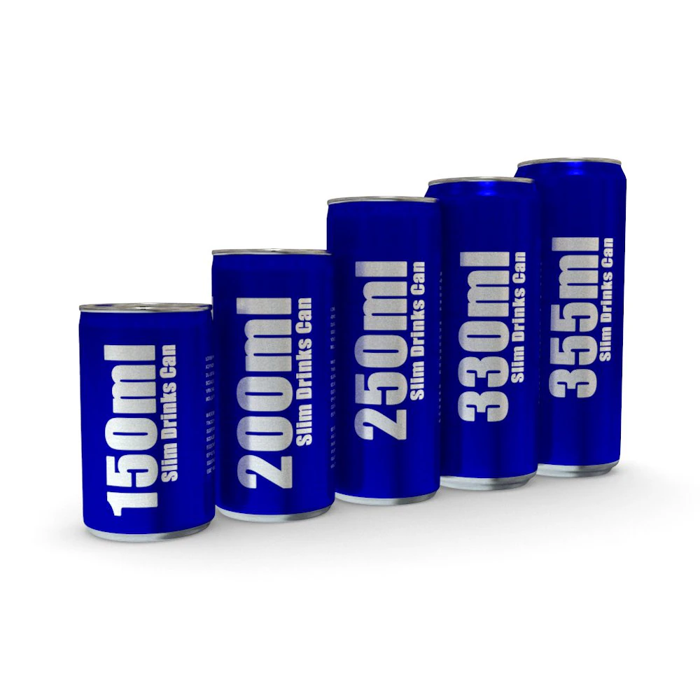drinks cans - slim set 3D Model .c4d .max .obj .3ds .fbx .stl .blend 
