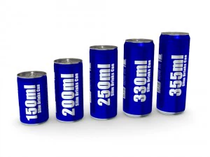 drinks cans - slim set 3D Model