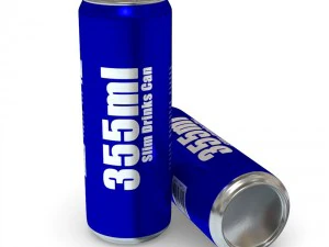 drinks cans - slim set 3D Model