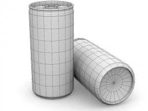 drinks cans - slim set 3D Model