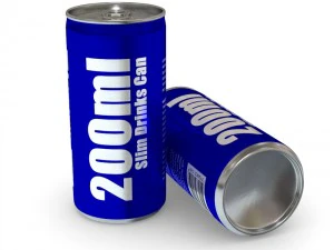 drinks can - 200ml slim 3D Model