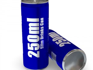 drinks can - 250ml slim 3D Model