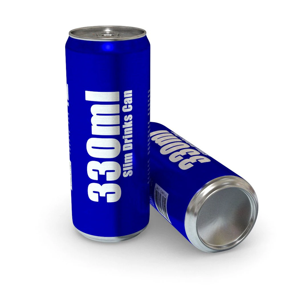 drinks can - 330ml slim 3D Model .c4d .max .obj .3ds .fbx .stl .blend 