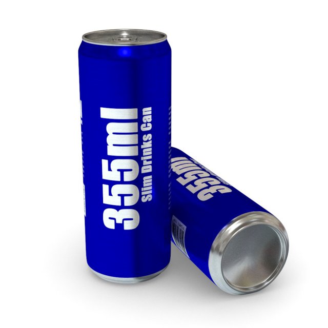 drinks can - 355ml slim 3D Model .c4d .max .obj .3ds .fbx .stl .blend 
