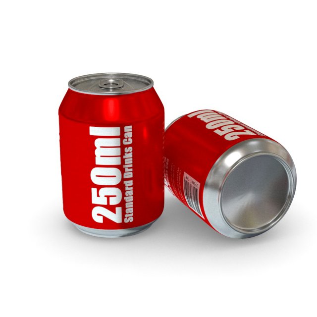 drinks can - 250ml standard Modello 3D .c4d .max .obj .3ds .fbx .stl .blend 