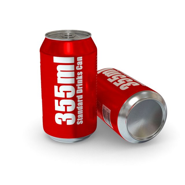 drinks can - 355ml standard Modelo 3D .c4d .max .obj .3ds .fbx .stl .blend 