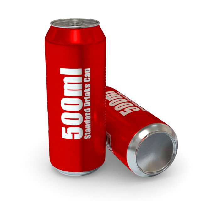 drinks can - 500ml standard Modelo 3D .c4d .max .obj .3ds .fbx .stl .blend 