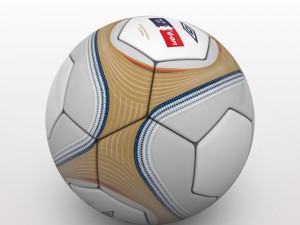 fa cup ball 2009 - gold 3D Model
